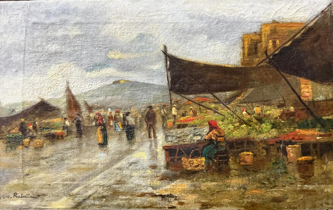 Attilio Pratella (1856-1949) Technique: oil painting on canvas Title: Fair