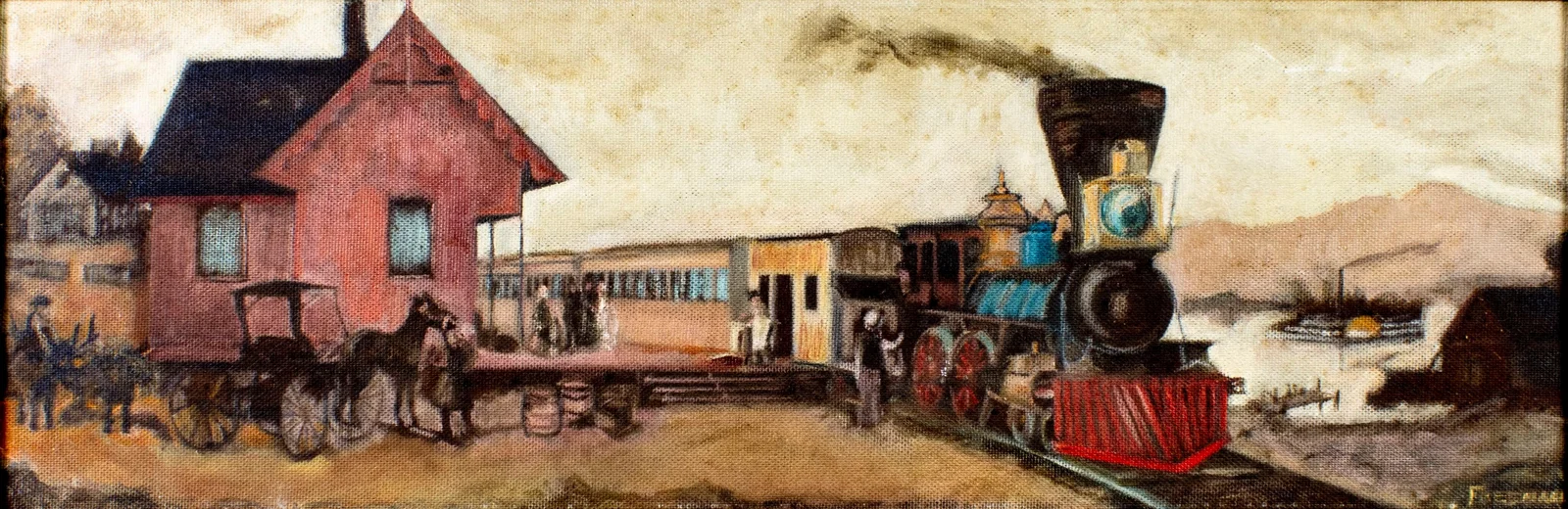 ATTR Barry J Freeman (UK,1937-?) oil painting