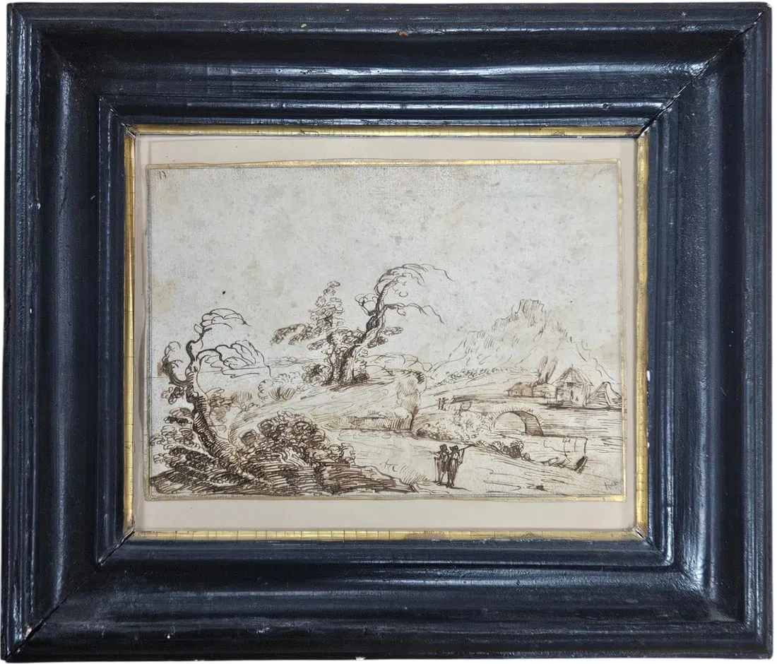 Attr Giovanni Francesco (Guercino) Barbieri (1591-1666, Italian) Old Master Ink Drawing