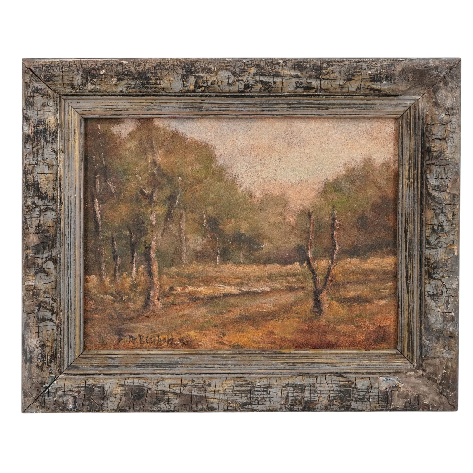 Attrib. F.A. Bischoff (American, 1864) Landscape Oil Painting On Board