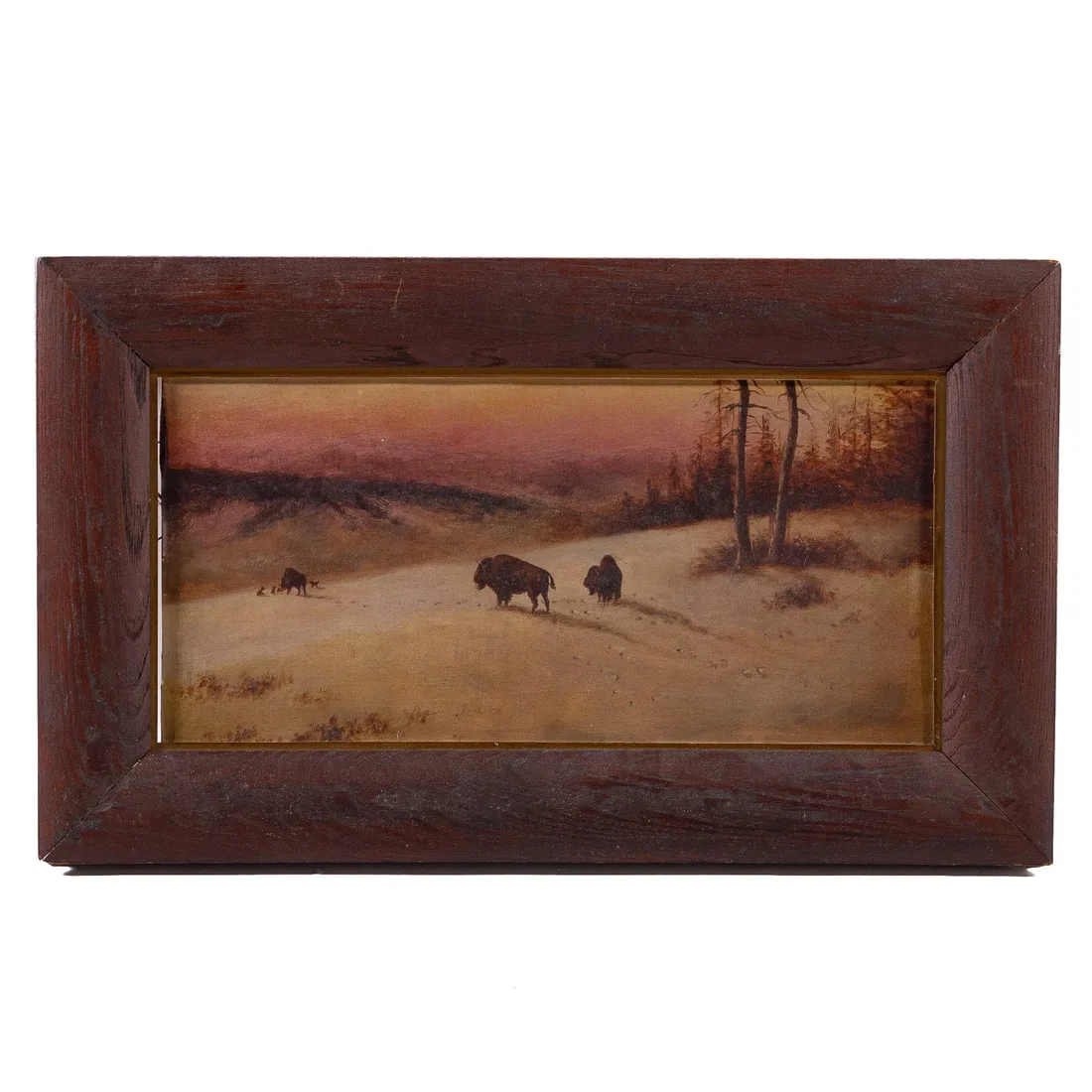Attrib. to Frederick Verner. Roaming Buffalo, oil