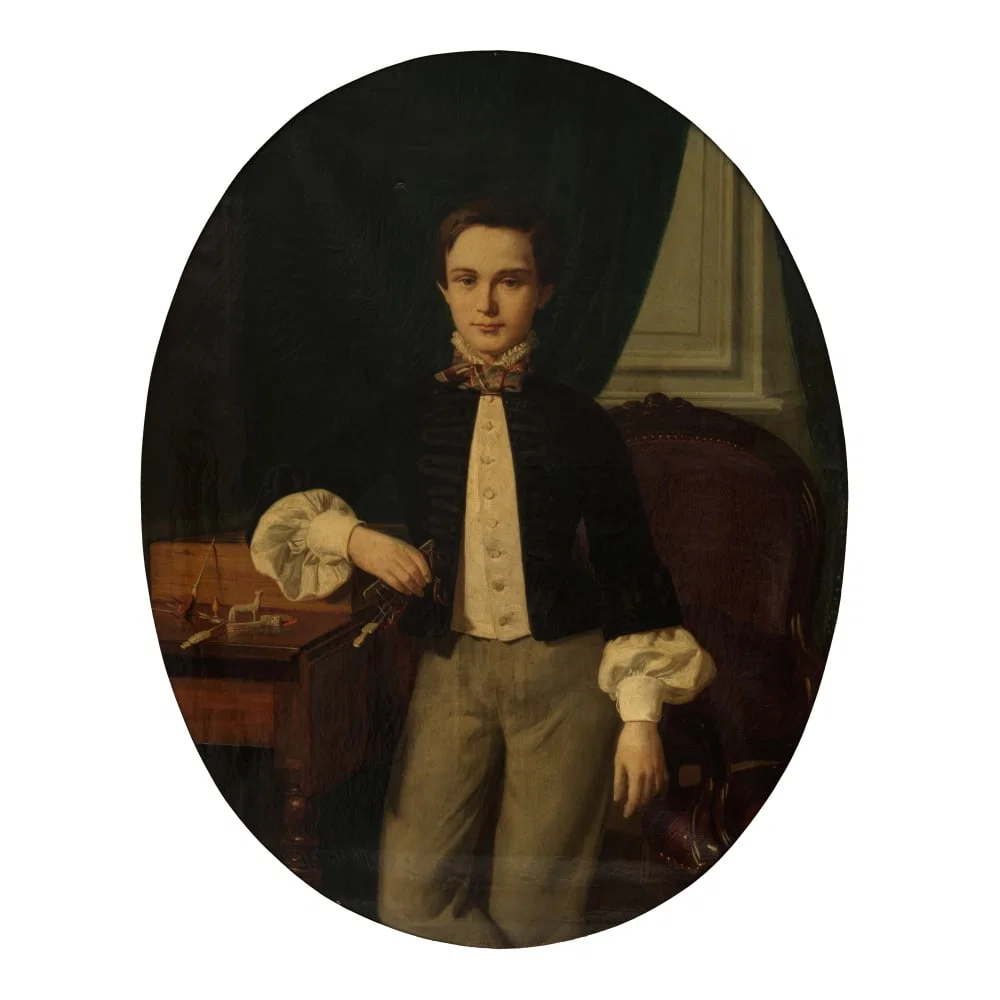 Attribué à Louis François Aubry (Paris 1767-1851) Portrait d'un jeune homme avec ...