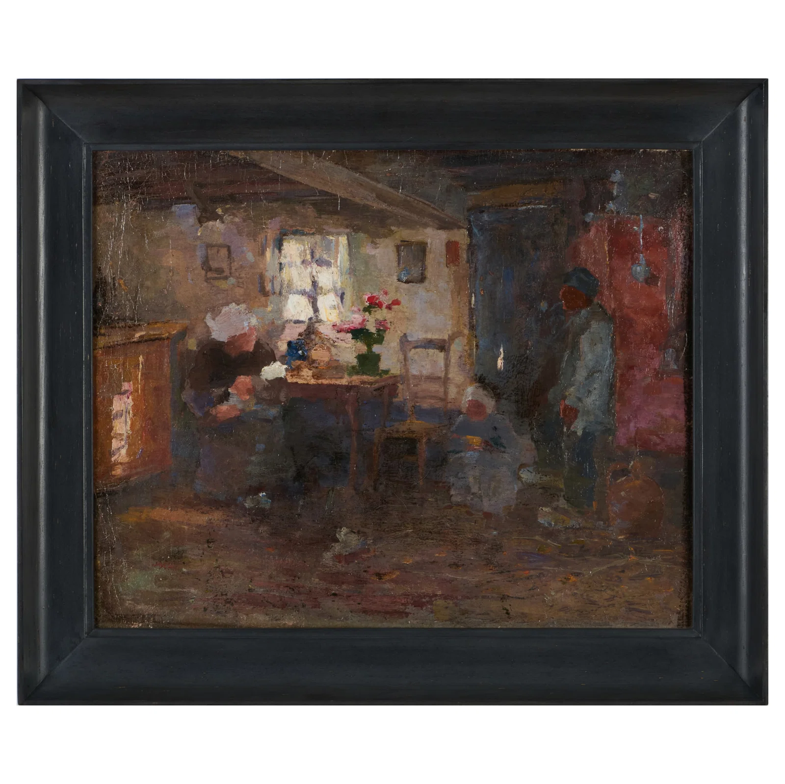 Attributed to Eurilda Loomis France (1860-1931): Cottage Interior