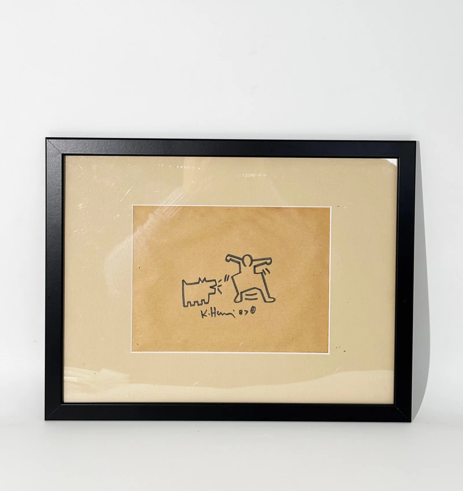 Attributed to Keith Haring Marker On Brown Paper