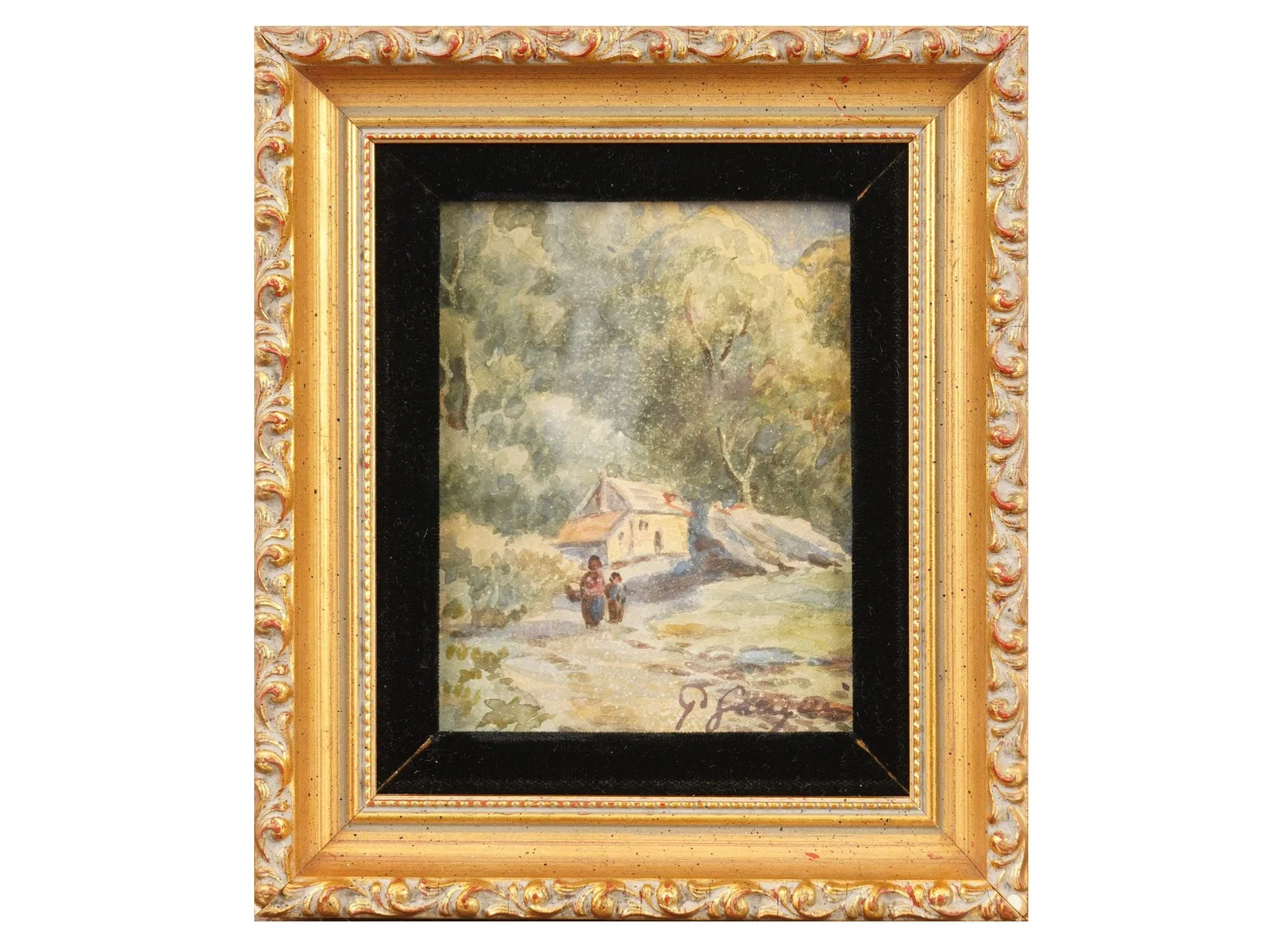 ATTRIBUTED TO PAUL GAUGUIN WATERCOLOR PAINTING