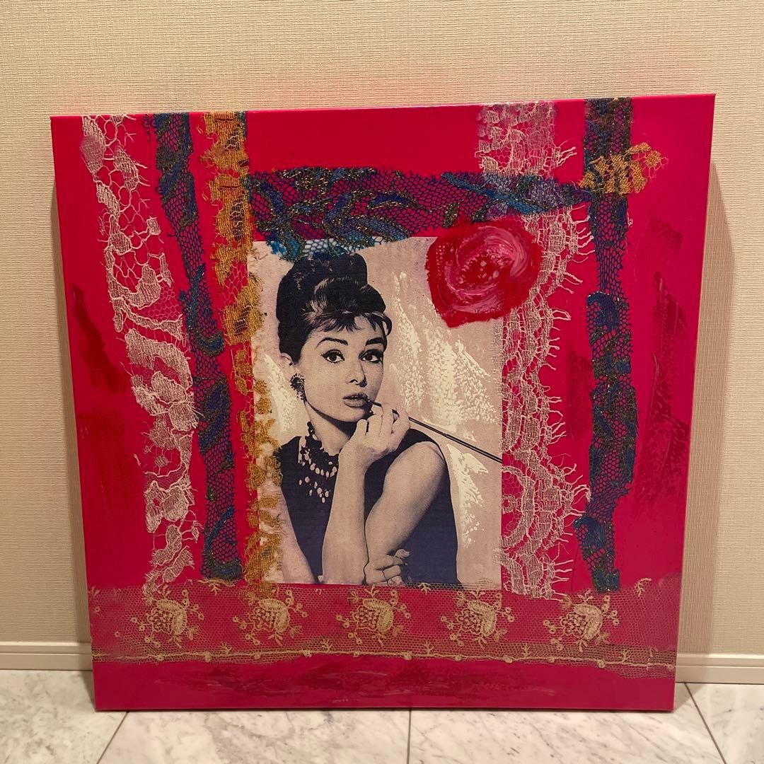 Audrey Hepburn Art Painting, Framed Design, Oil Painting