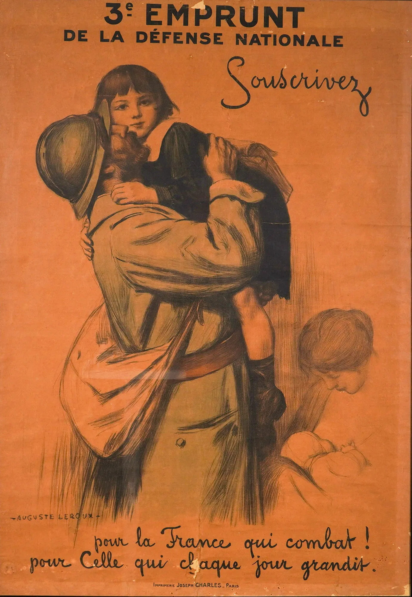 Auguste Leroux (French 1871-1954) WWI French War Bond Lithographic Poster