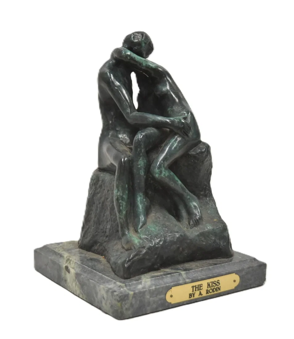 AUGUSTE RODIN "THE KISS" BRONZE SCULPTURE