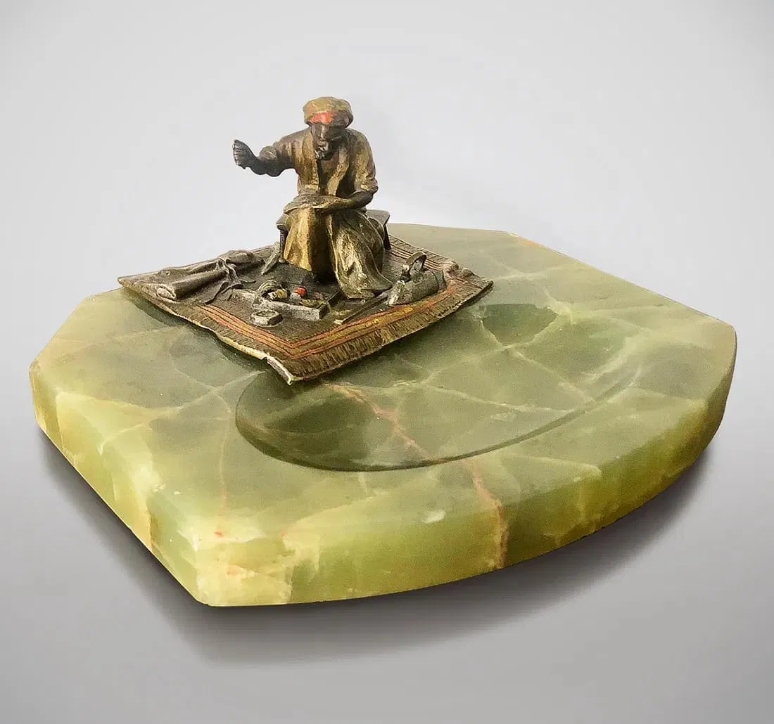 AUSTRIAN COLD PAINTED BRONZE ASHTRAY