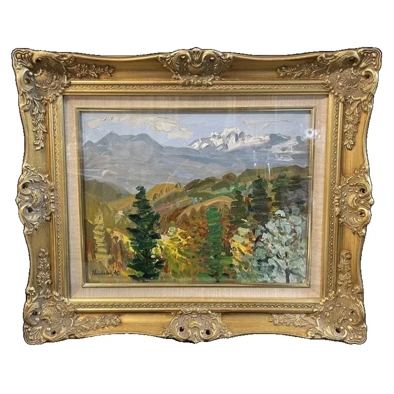 "Authentic" Hideichi Kikuchi 'Distant View of Norikura and Hotaka' Landscape Painting