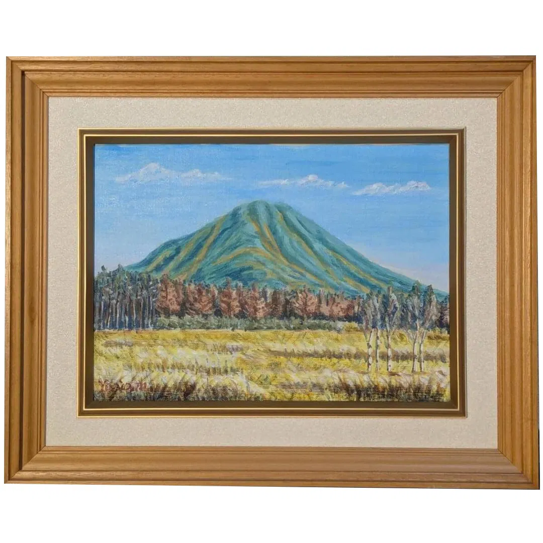 Authentic Painting by Mizutaka Yoshio - Oil Painting Size 4 - Nikko Senjogahara - Autumn Fields and