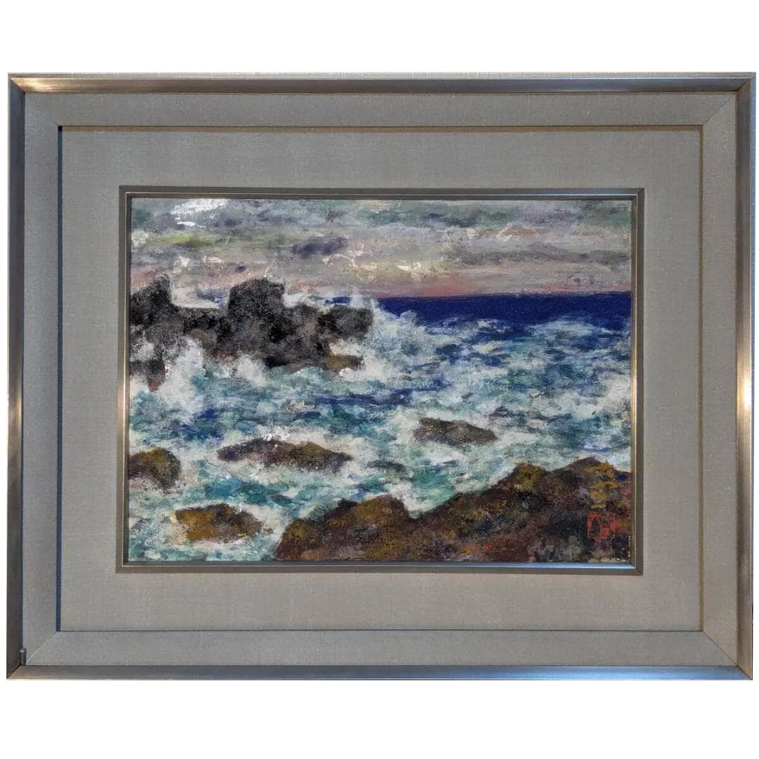 Authentic Painting by Tokiwadaiku: Japanese Painting No. 4, "Raging Waves: Ode to the Tempestuous