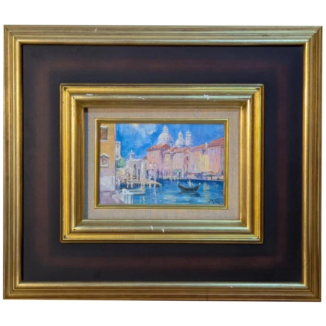 Authentic Painting: Oil Painting - Canal Scenery of Venice