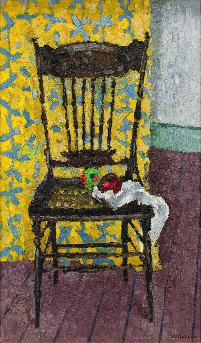 Authentic Work WISH Makoto Takada "Chair" Oil Painting