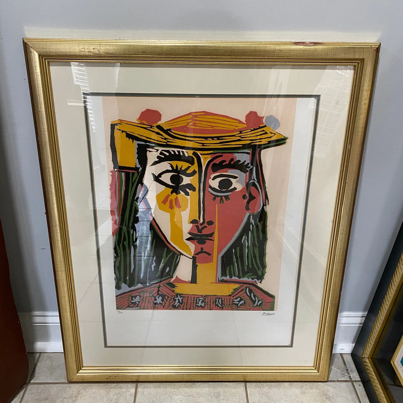 Authenticated Signed Picasso Lithograph Art Numbered 49 of 200