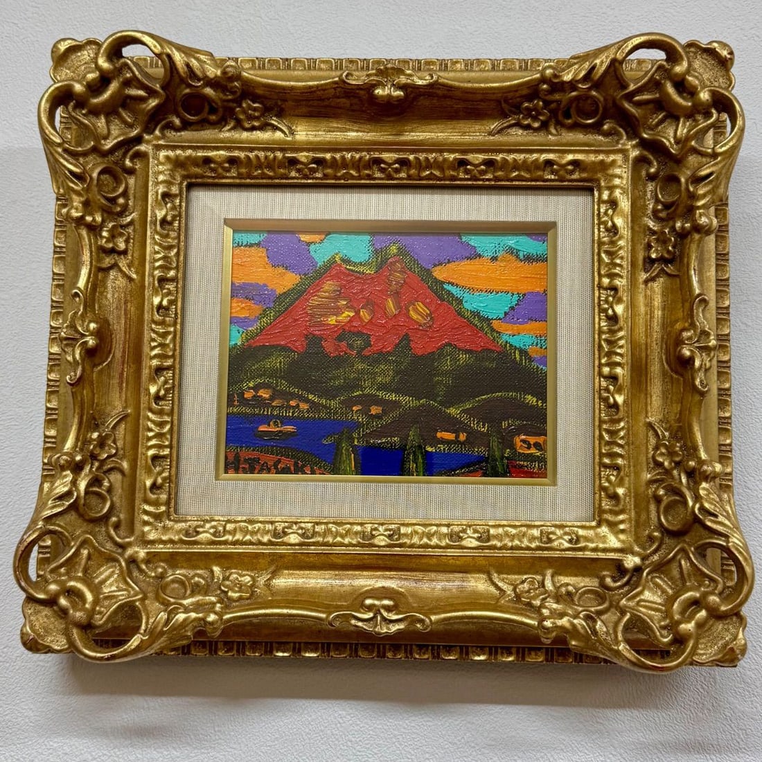 Authenticity Guaranteed: Tasaki Hirosuke "Vermilion Fuji" Oil Painting