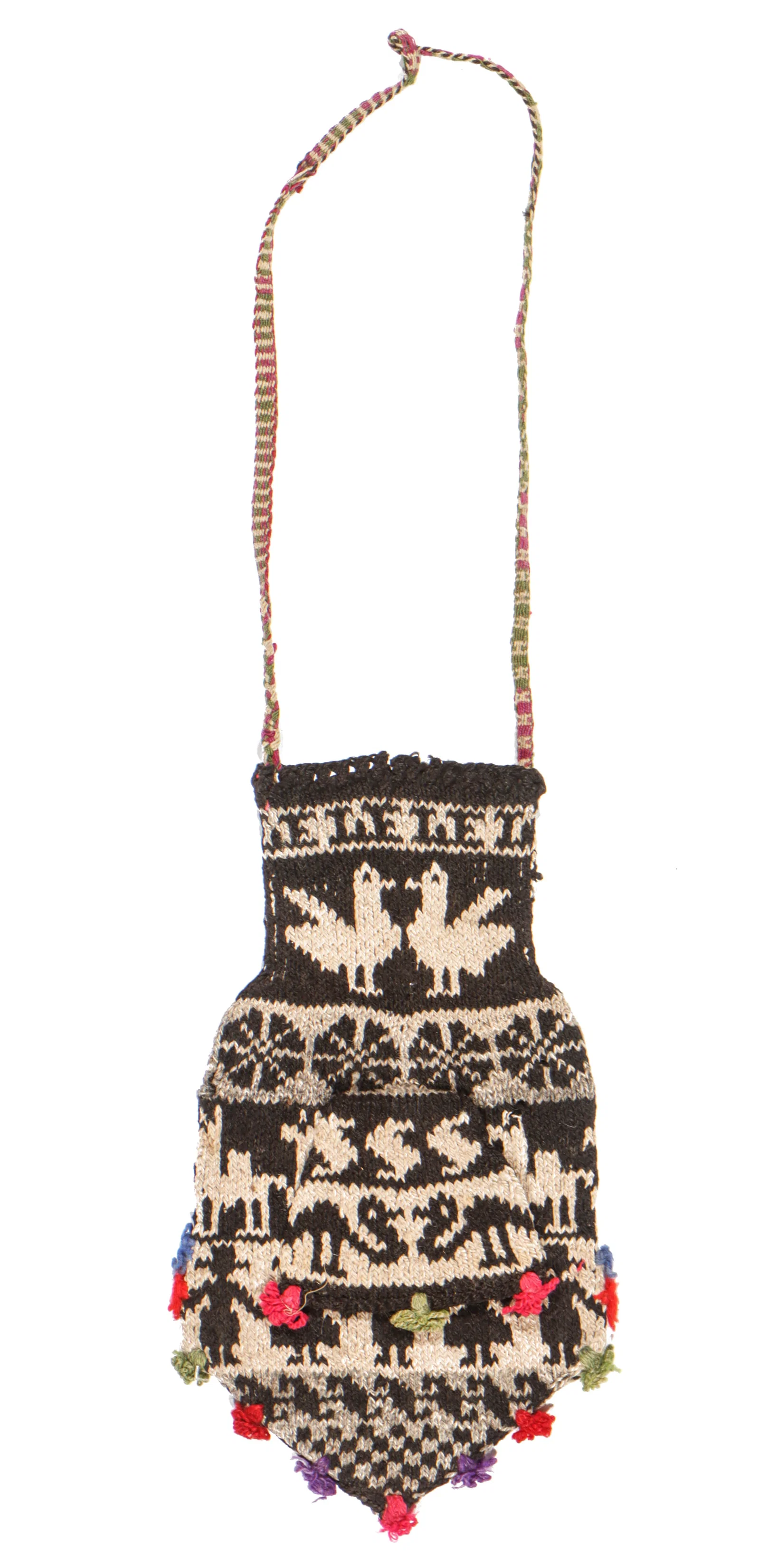 Aymara Knit Huayaca Purse, La Paz, Dept. of La Paz, 20th C.