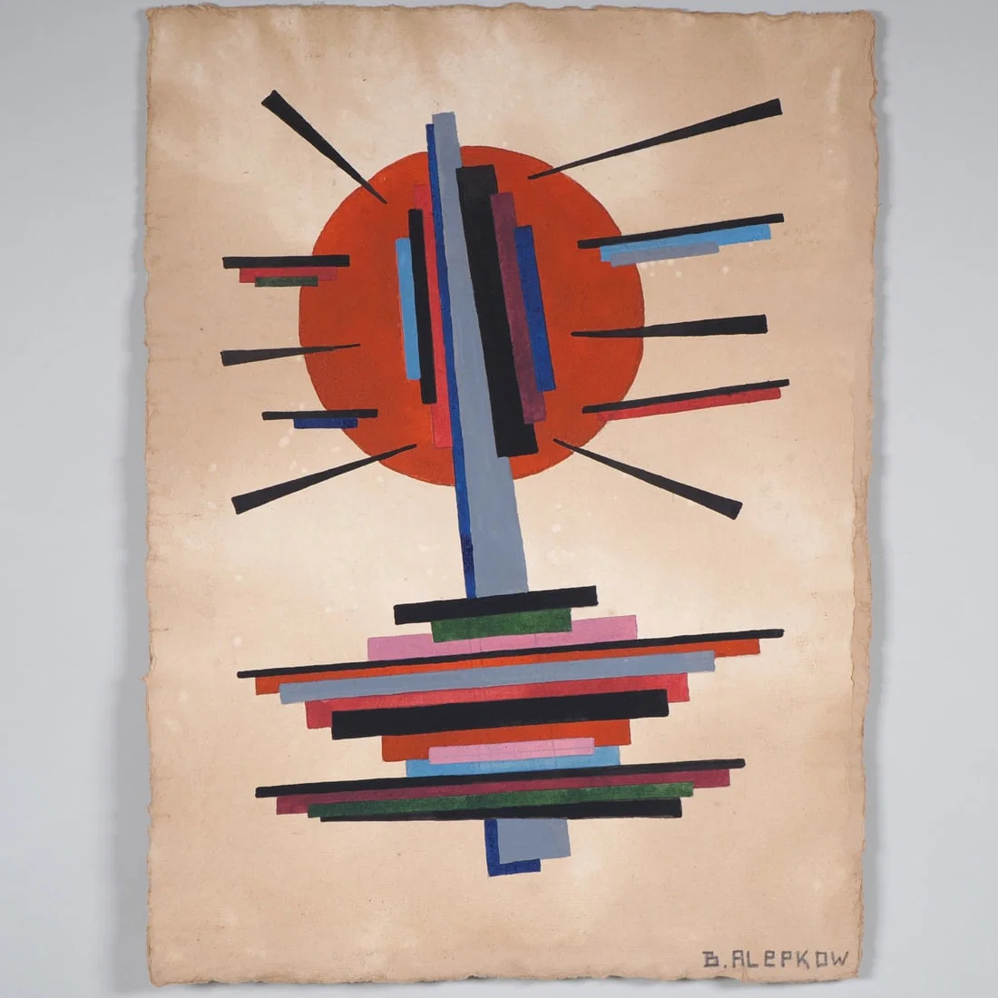 B. Alepkov, Suprematism construction in Bauhaus style, Russia 2nd half 20th century.