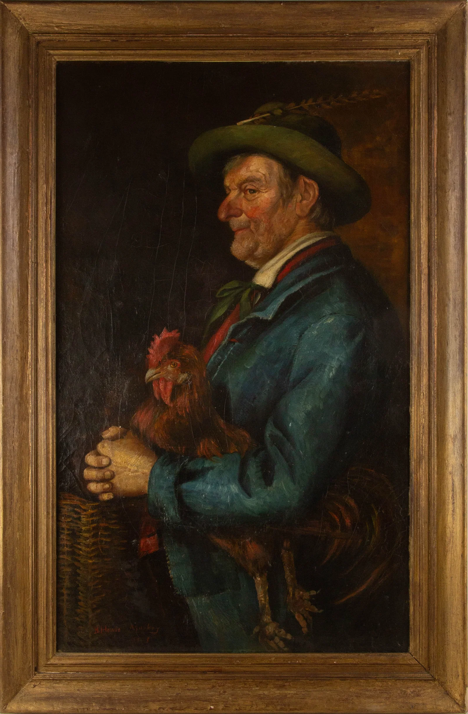 B Howie Mackay Portrait Oil On Canvas