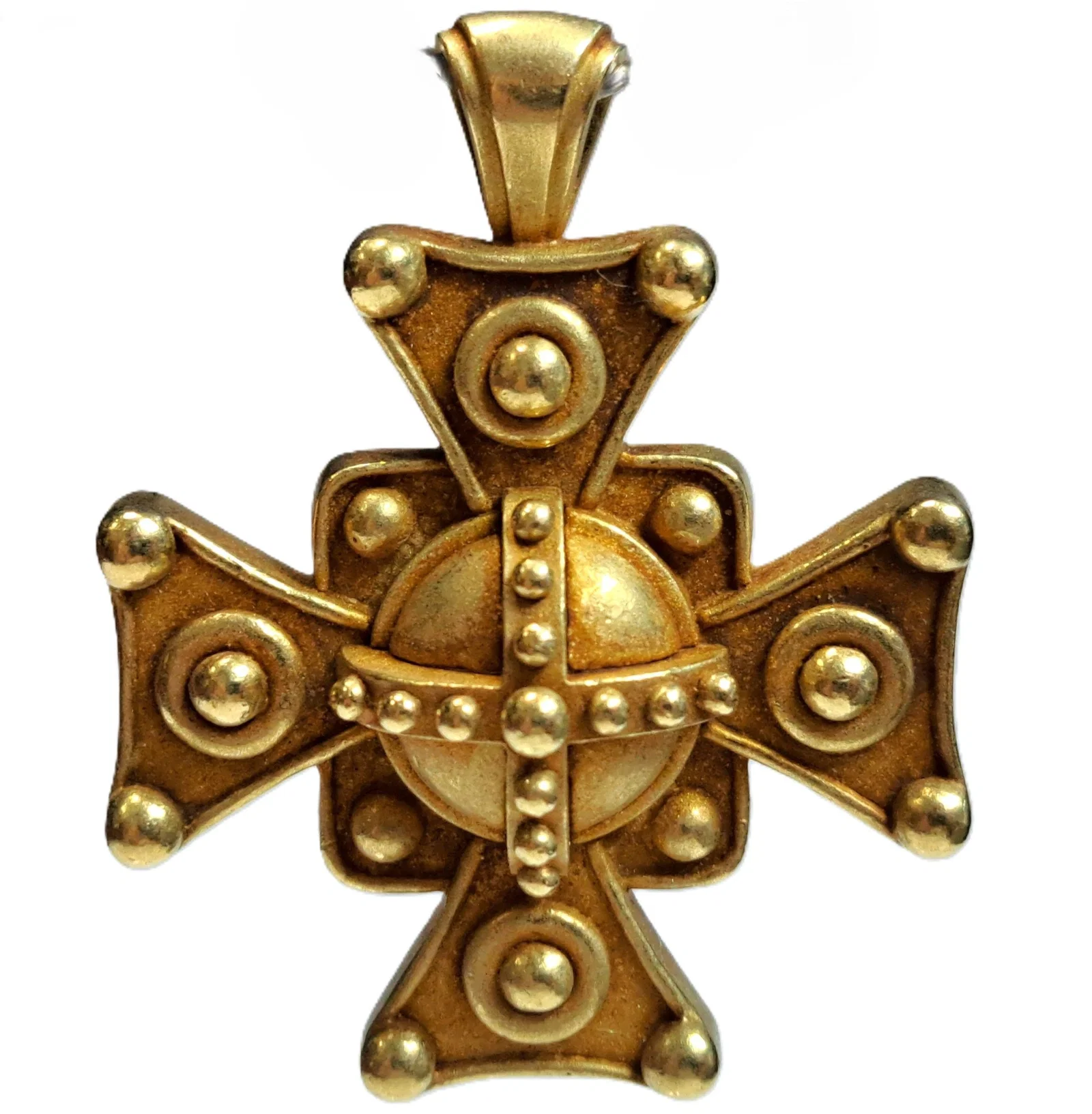 B. Kieselstein-Cord Heavy 18k Yellow Gold Cross Vintage Piece 31.23g