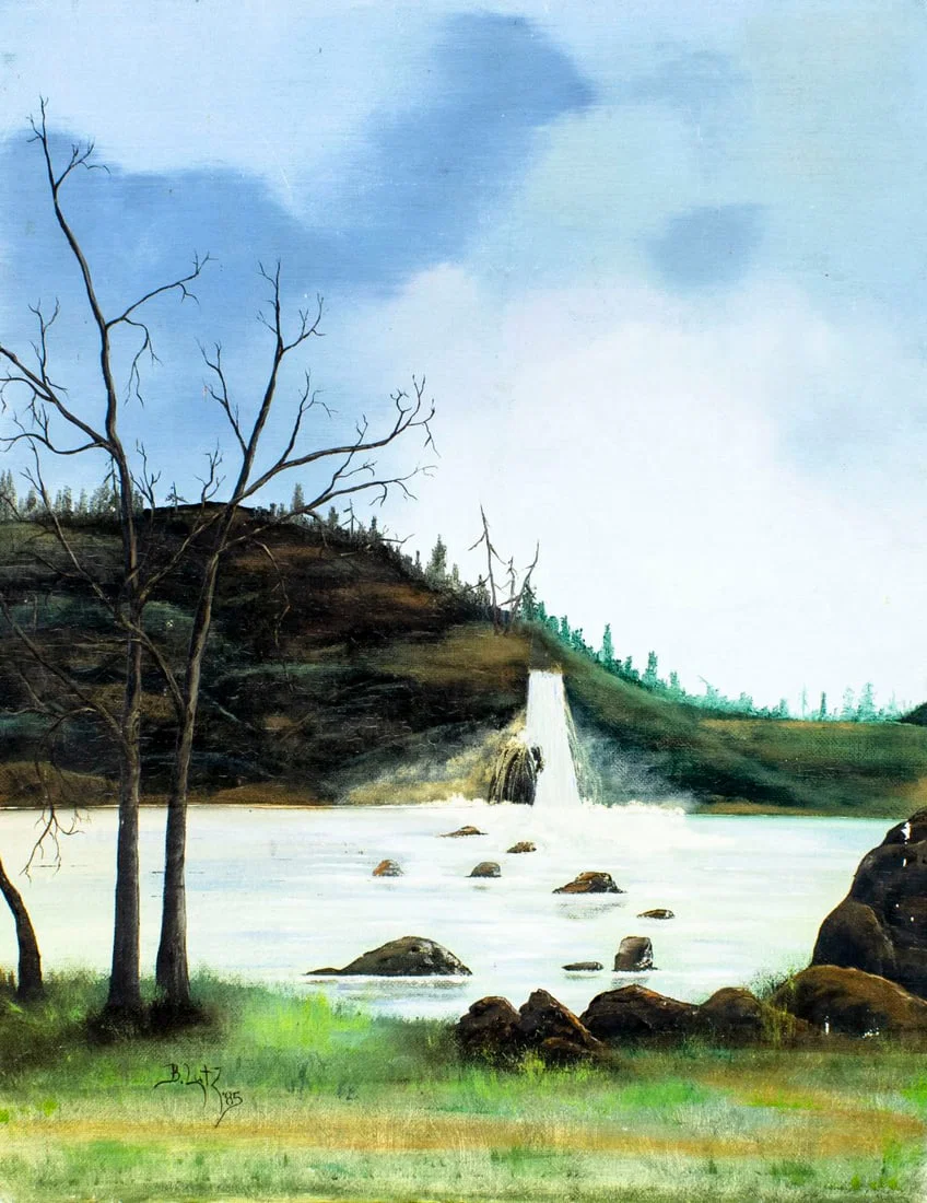 B Lutz (US,20C) oil painting