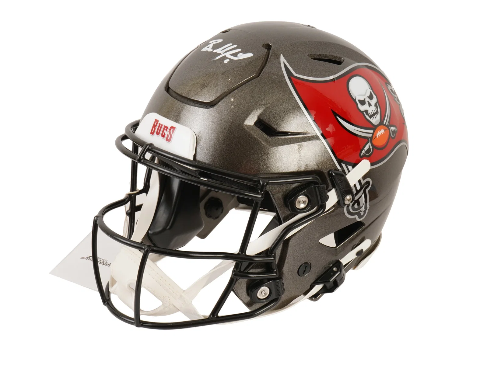 BAKER MAYFIELD SIGNED CUSTOM SMOKE SPEEDFLEX HELMET