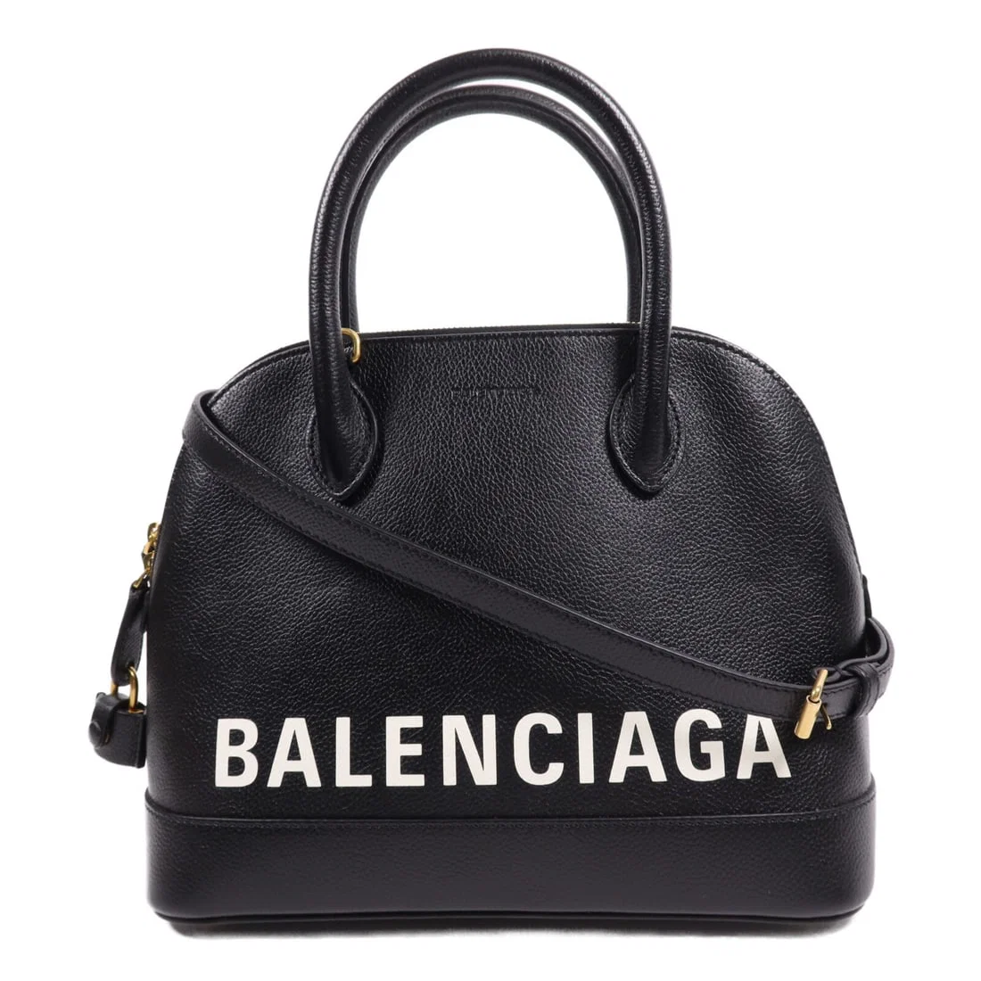 BALENCIAGA Ville Small Black Calfskin Leather Shoulder Bag GHW
