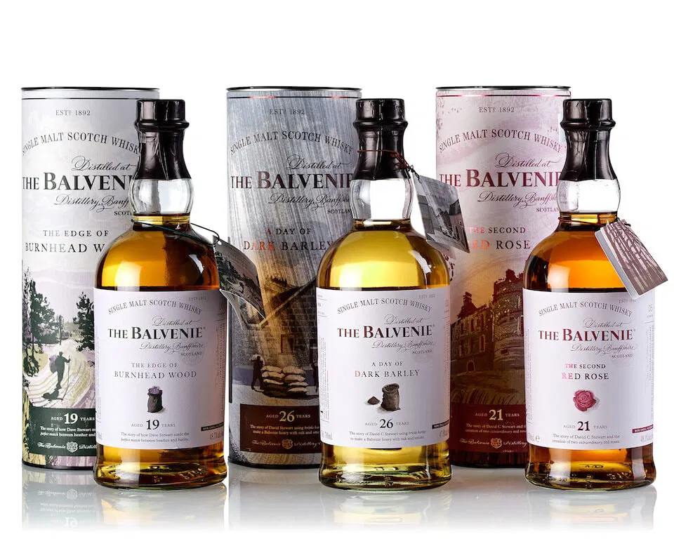 Balvenie The Edge of Burnhead Wood 19 Year Old (1x 700ml) Balvenie The Second Red Rose 21 Year O...