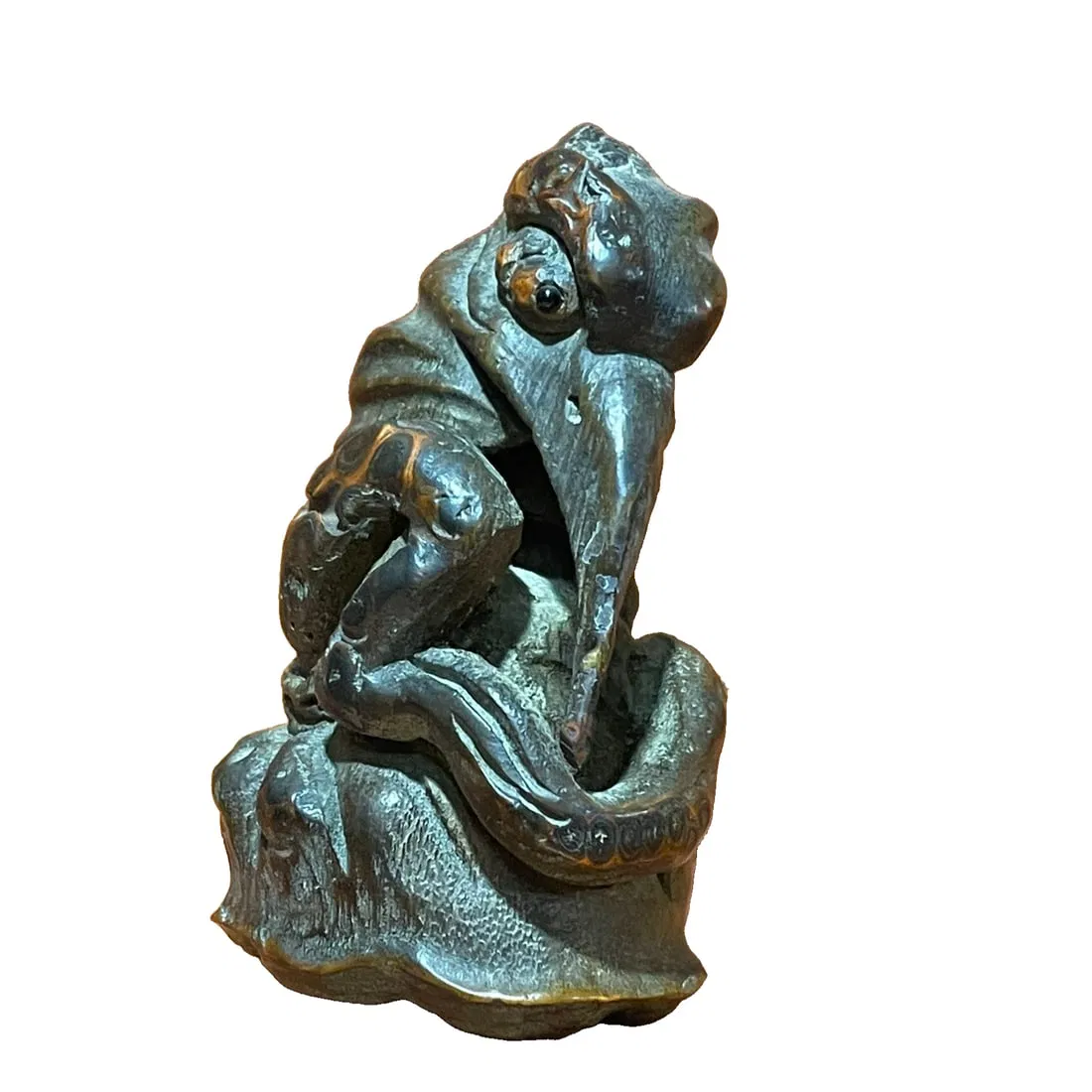 Bamboo Carved Eagle Head Ornament
