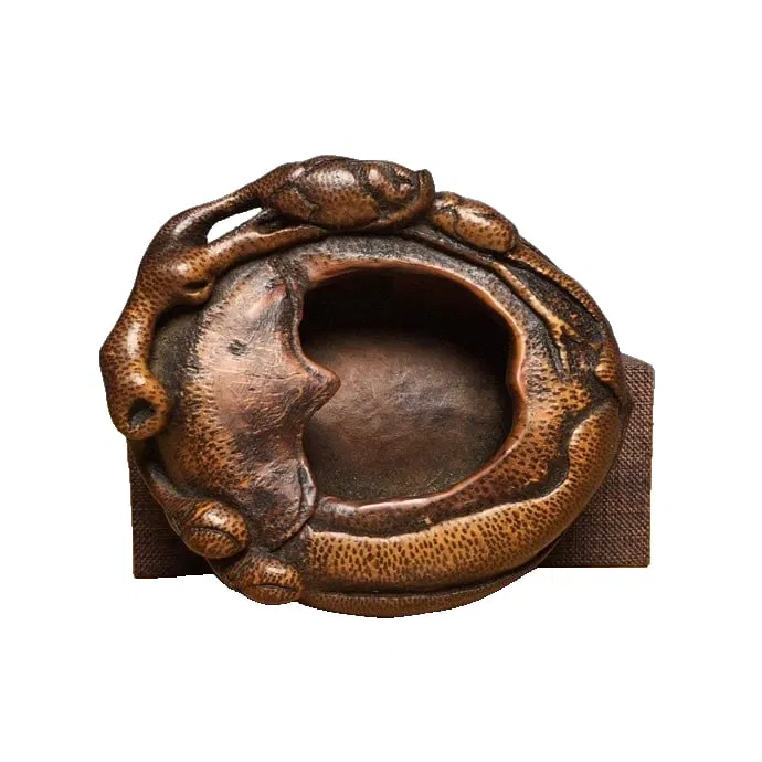Bamboo Root Carved Brush Washer