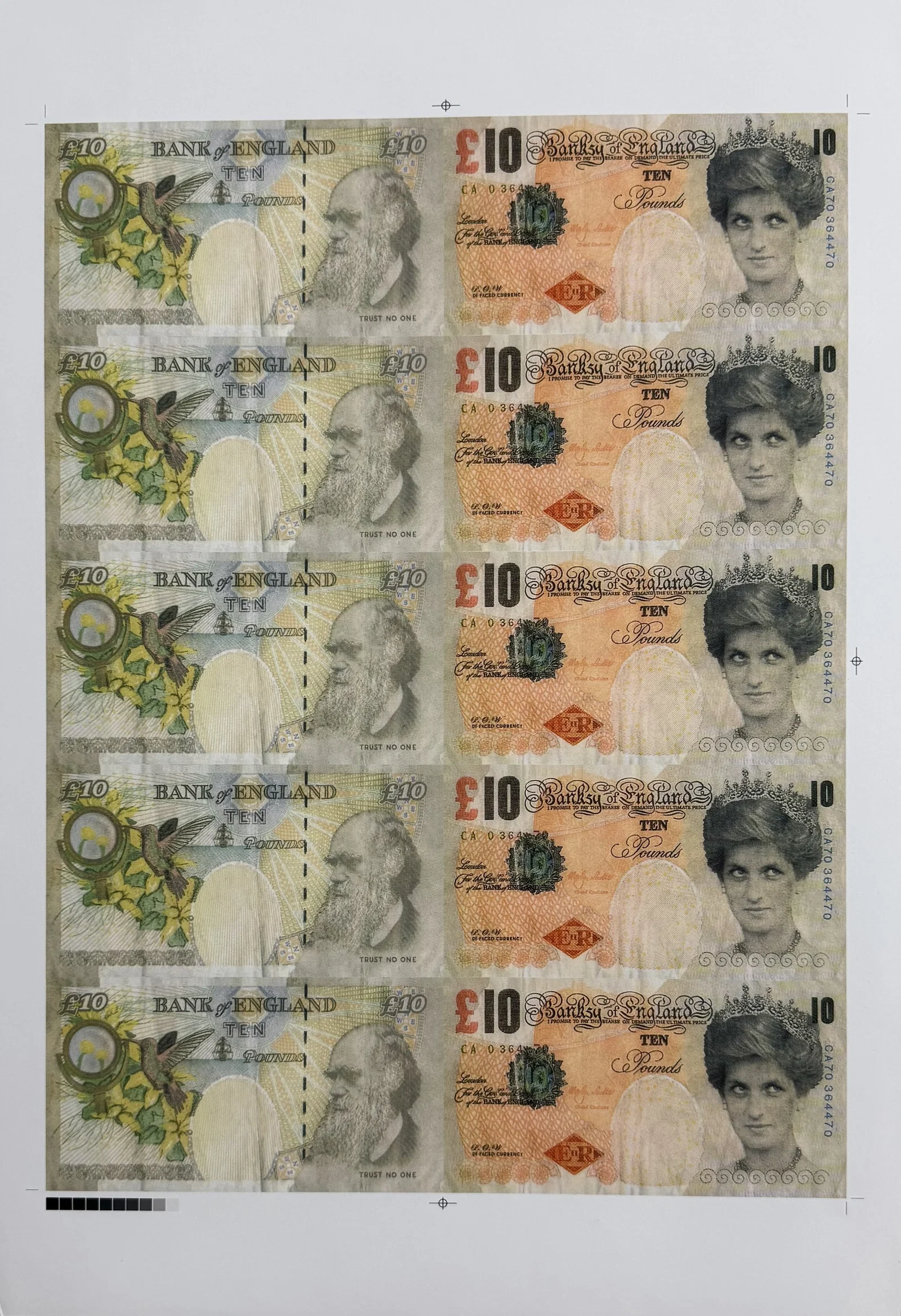 BANKSY (Né en 1974) Banksy of England 10 pounds.