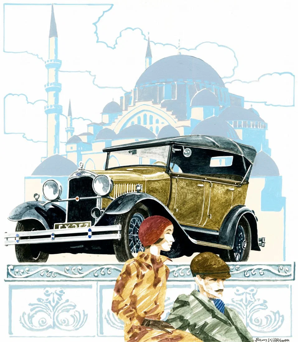 Barry Wilkinson (UK,1923-2007) watercolor painting