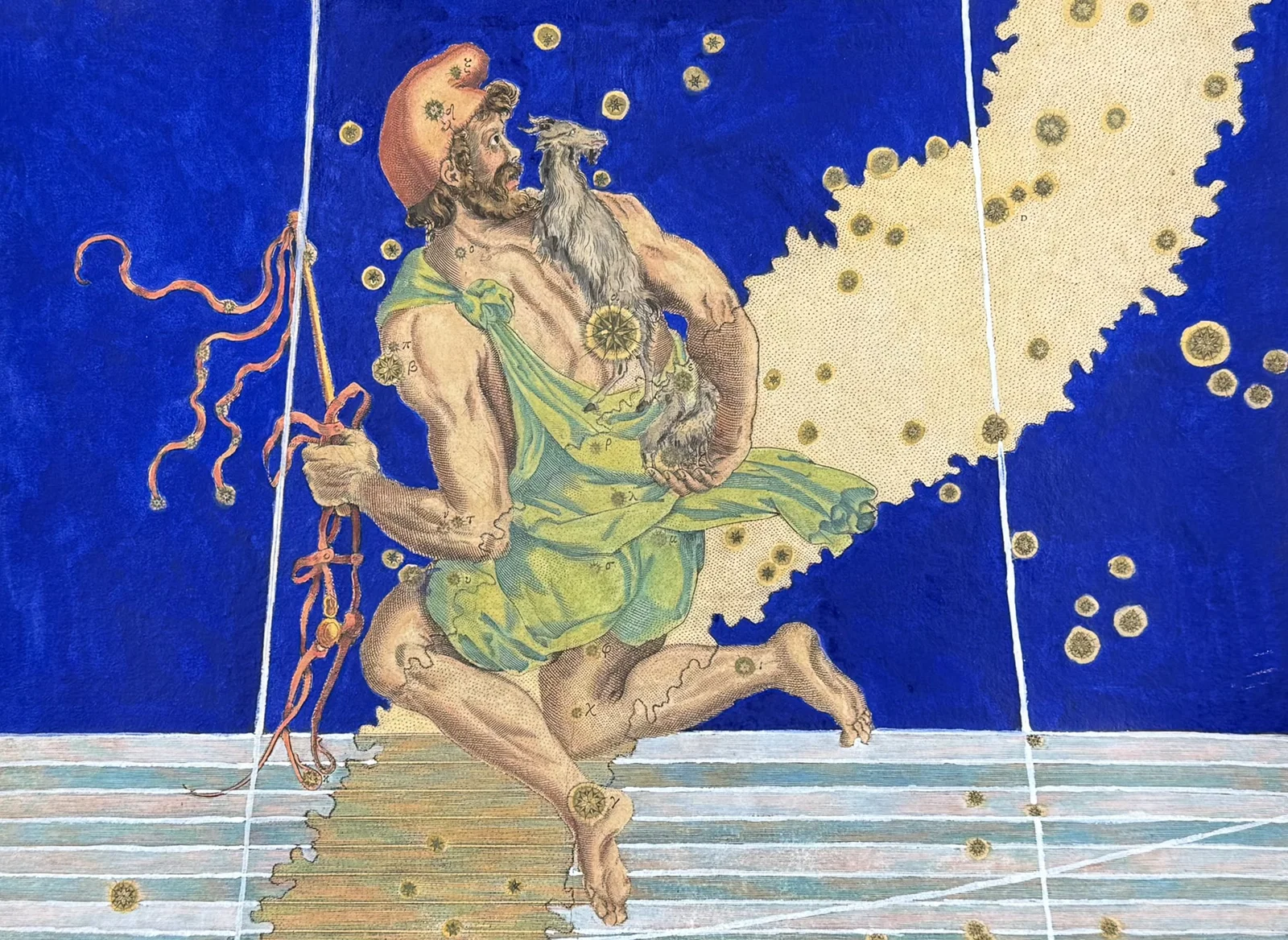 Bayer - Constellation or Star Chart of Auriga, the Charioteer