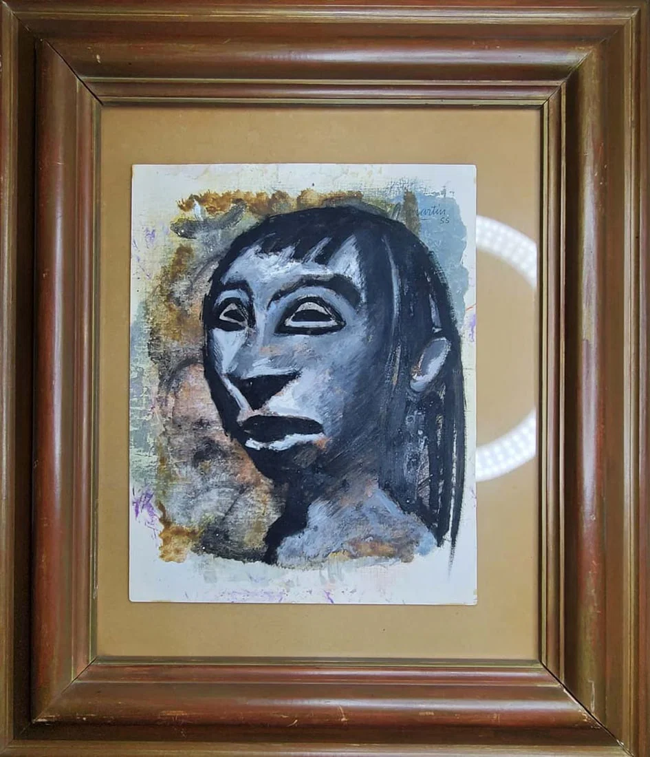Beautiful painting Indio Maya Jesus Marte Marten Mexico 1955