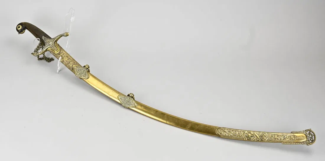 Beautiful Shamshir sabre, L 94 cm.