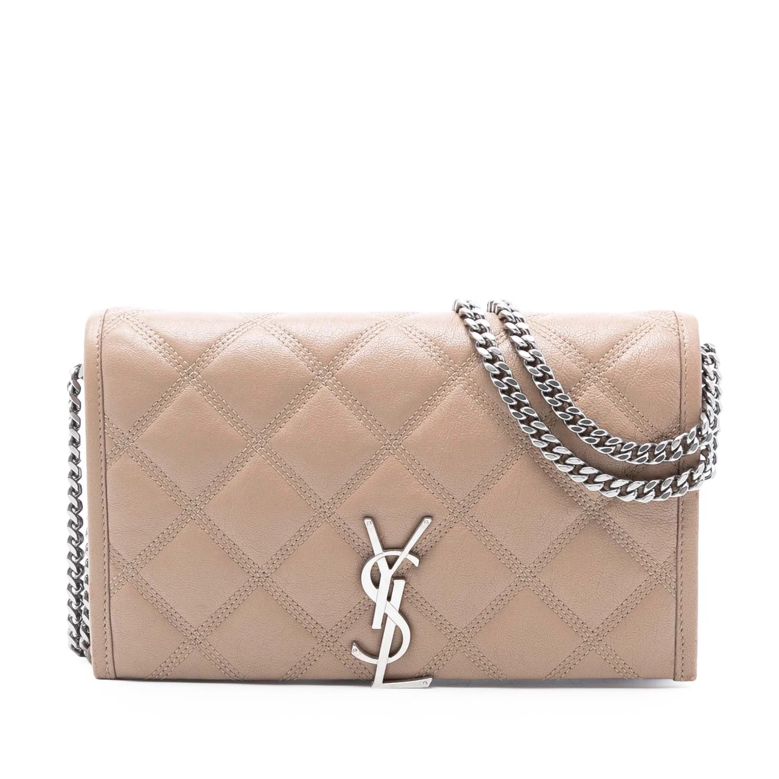 Becky Chain Wallet in Quilted Lambskin Leather by Saint Laurent
