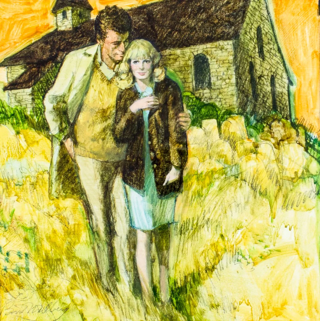 Ben Wohlberg (VA,NY,1927-?) acrylic painting