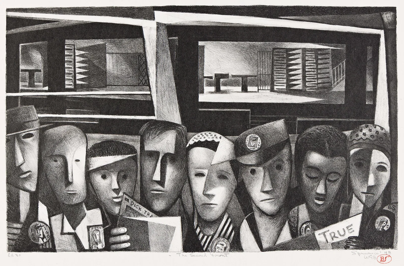Benton Murdoch Spruance (1904-1967) Subway Shift: The Second Front, 1943.