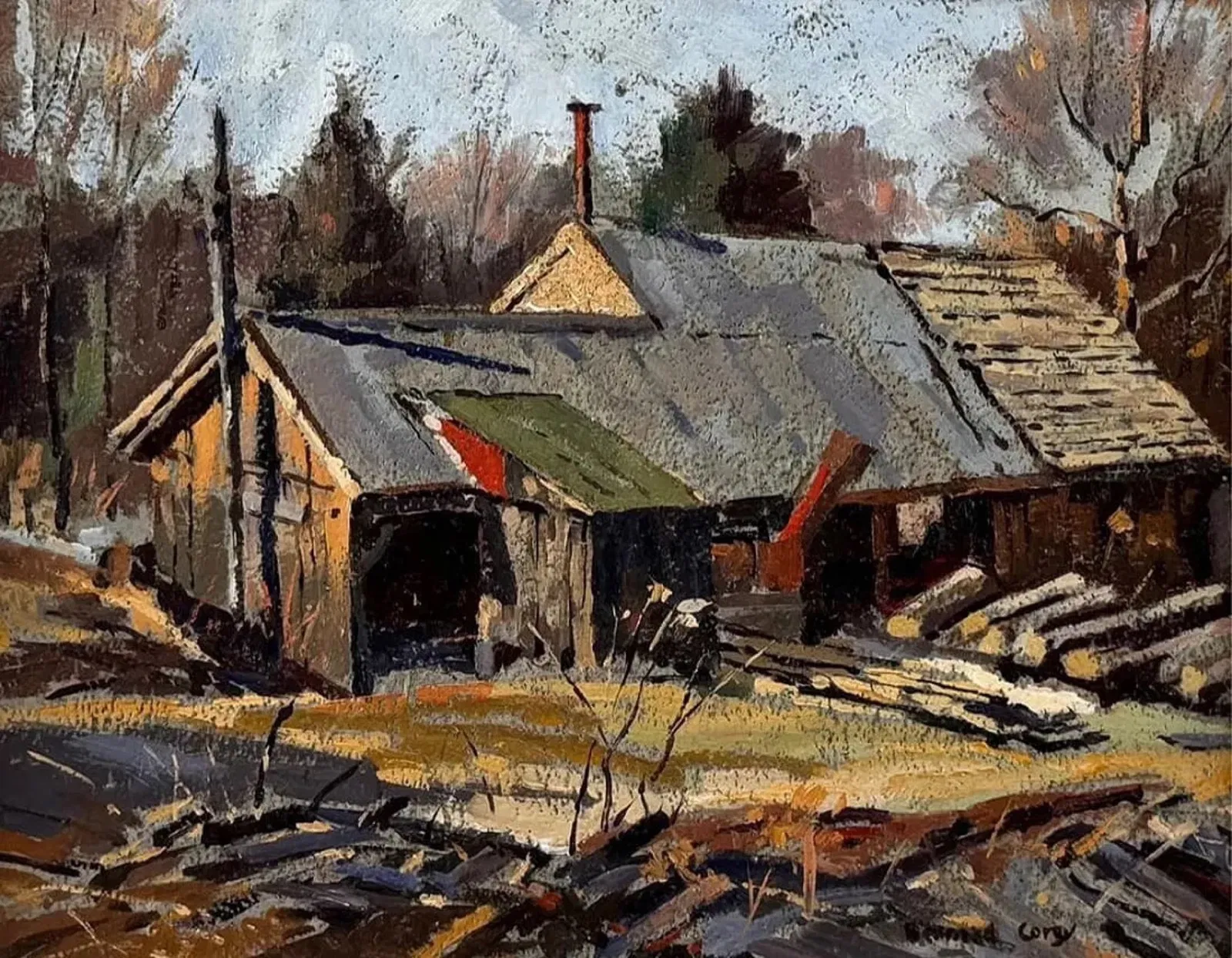 Bernard Corey (1914-2000) New England Barn