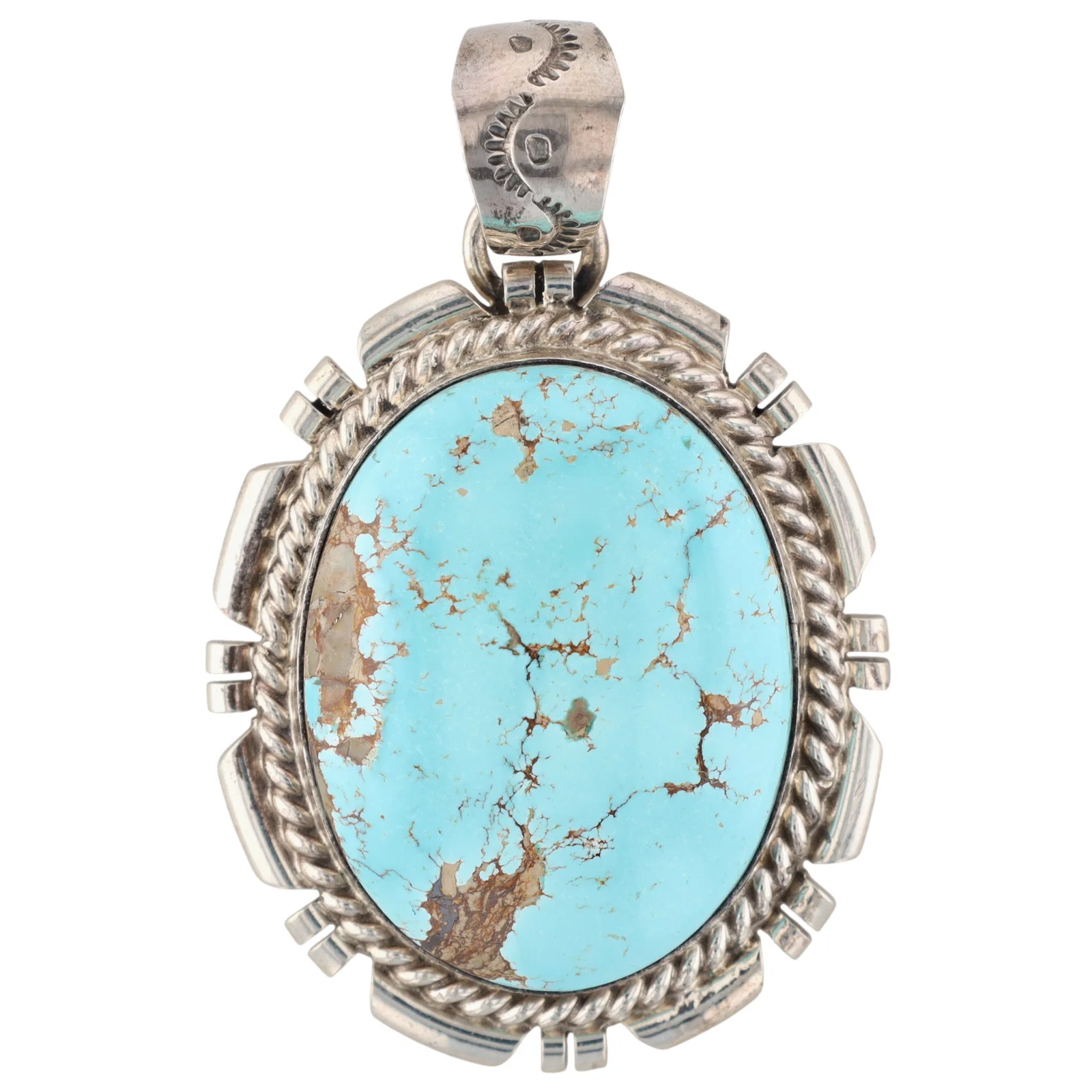 Bernita Begay Navajo Turquoise Pendant