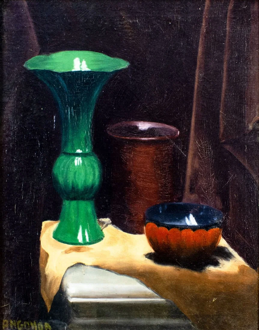 Berty Angonoa (US,early 20C) oil painting antique