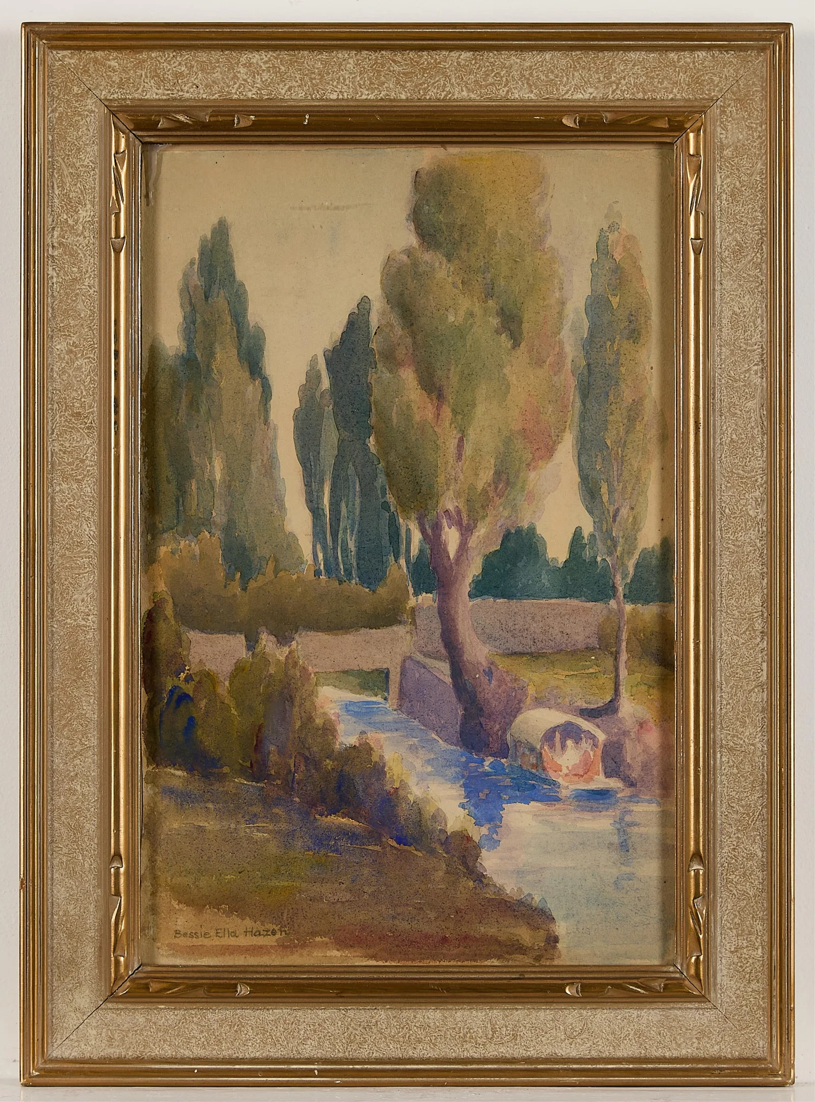 Bessie Ella Hazen California Landscape Watercolor