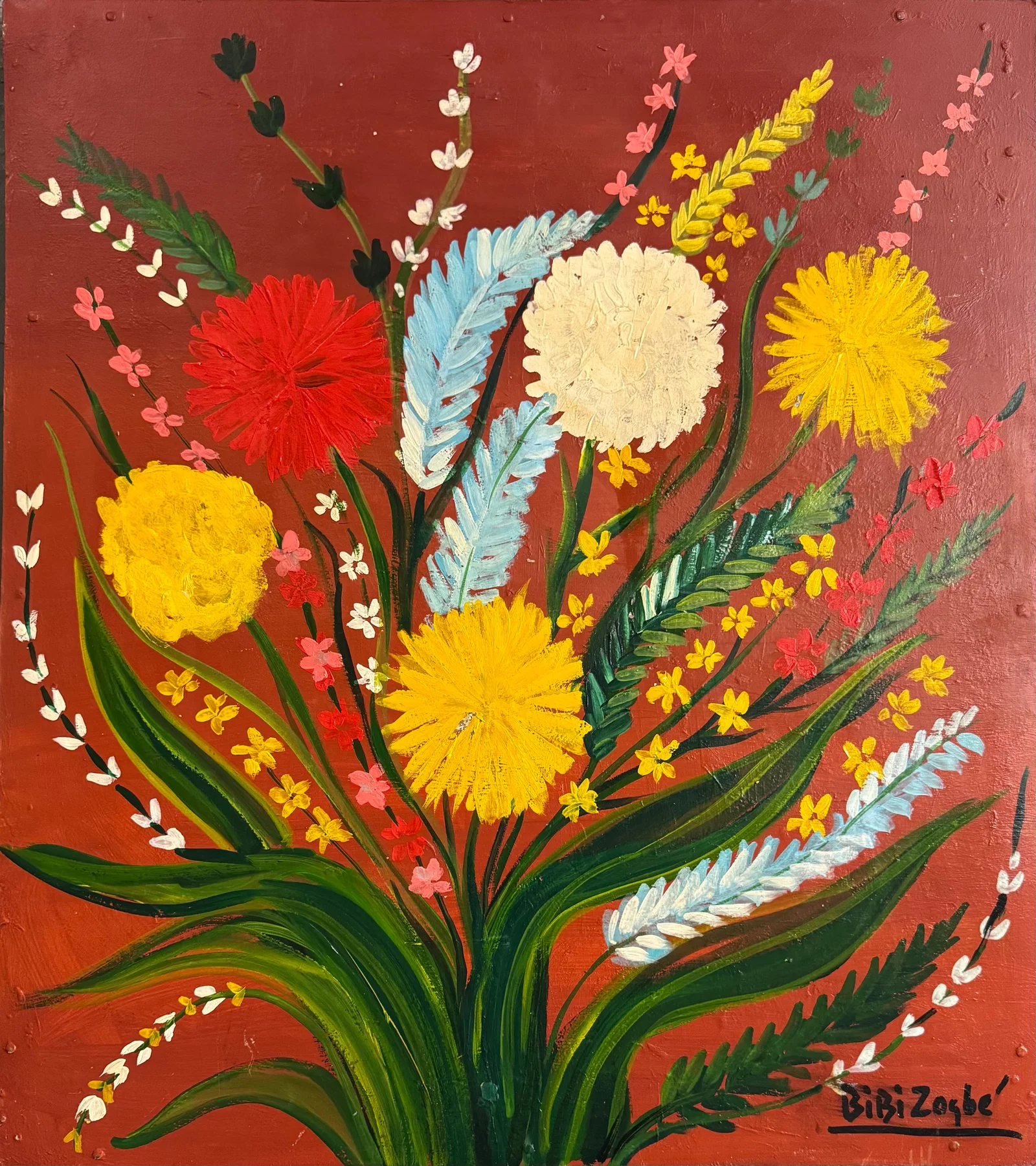 Bibi Zogbe Oil on Masonite Painting