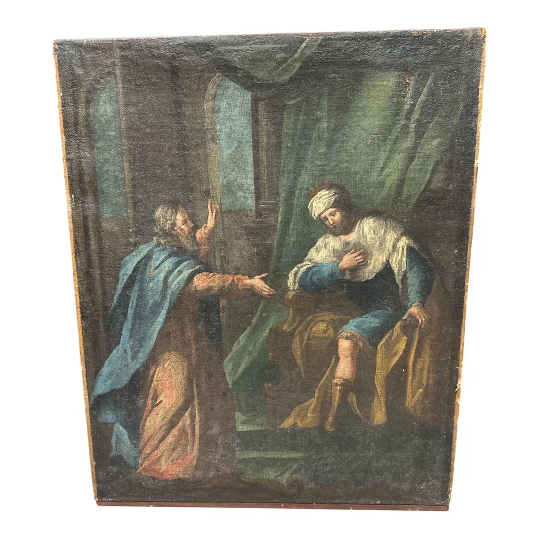 "Biblical Scene" (Spain, 18th/19th Century) Oil on Canvas