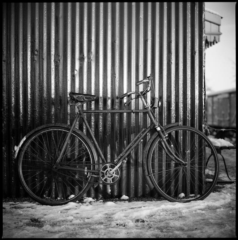 Bicycle, Mid-Suffolk Light Railway, Suffolk - Silver Gelatin