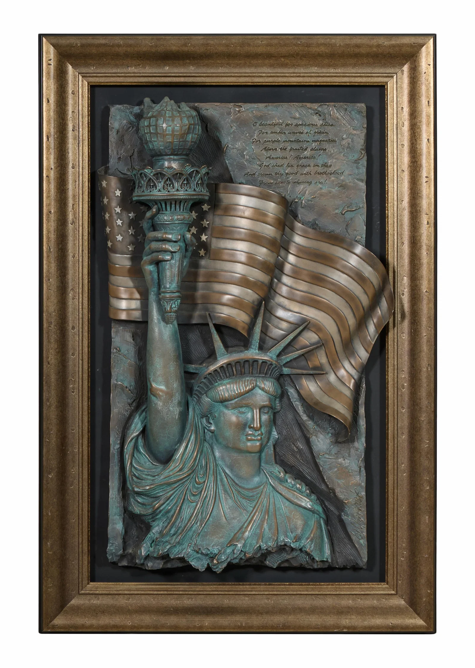 Bill Mack (American/Minnesota, b. 1949), "America," 2001, Overall- H.- 52 in., W.- 34 1/2 in., D.- 8