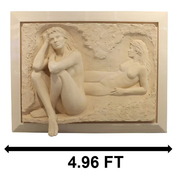 Bill Mack (Born 1944) American, Bonded Sand Figural Nude Wall Sculpture