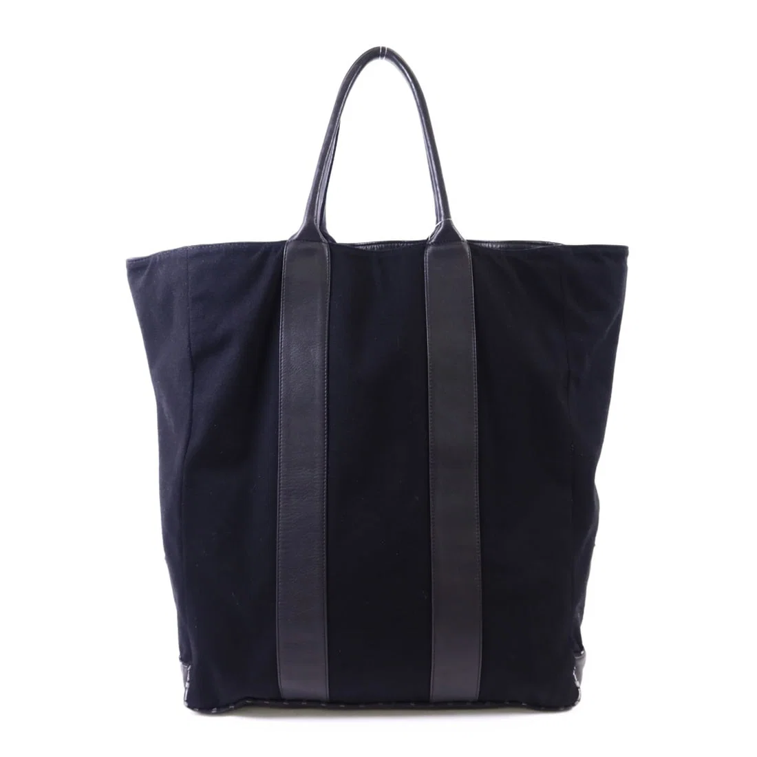 Black Canvas and Leather Tote with CC Logo by CHANEL