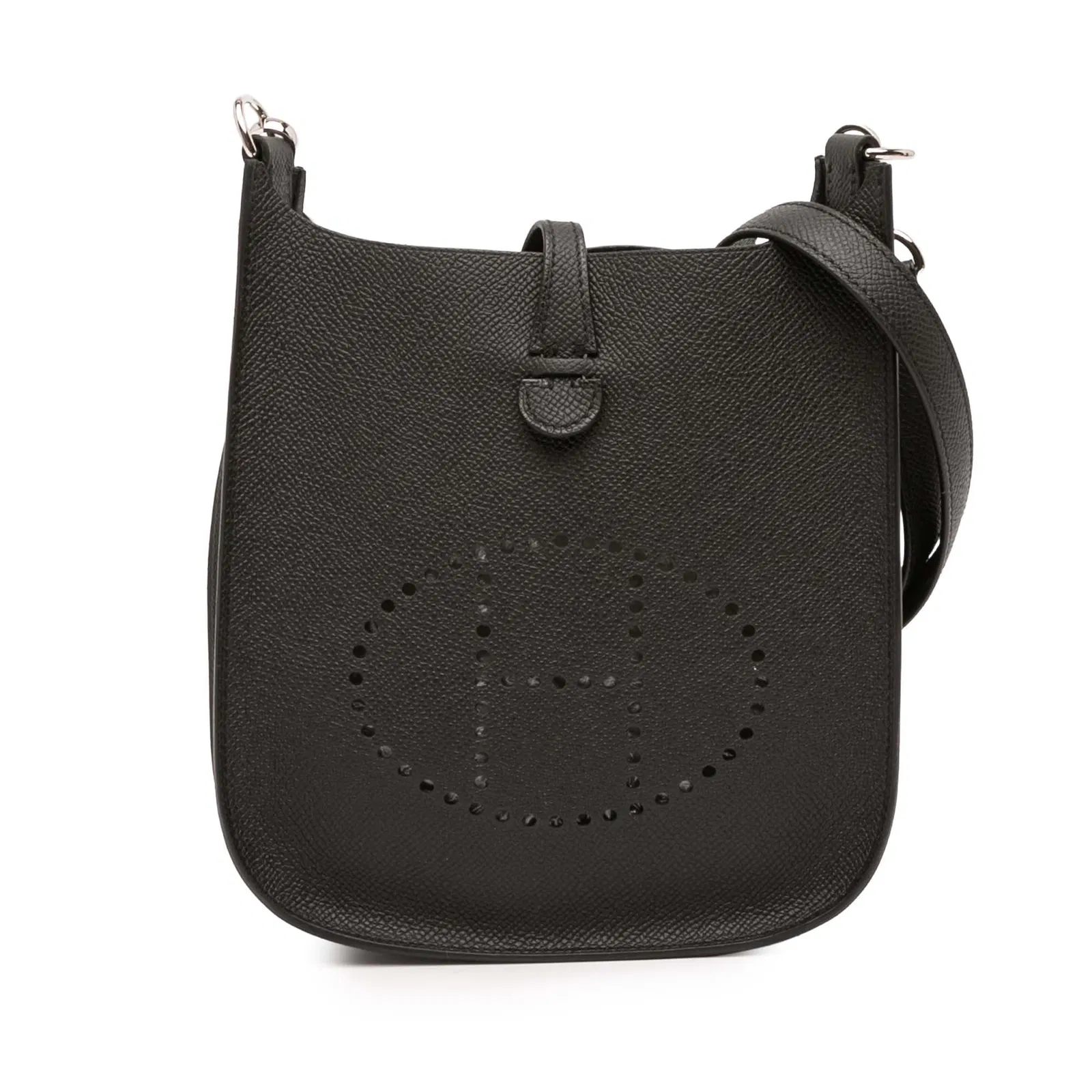 Black Epsom Leather Evelyne 16 Bag by Hermes with Detachable Strap