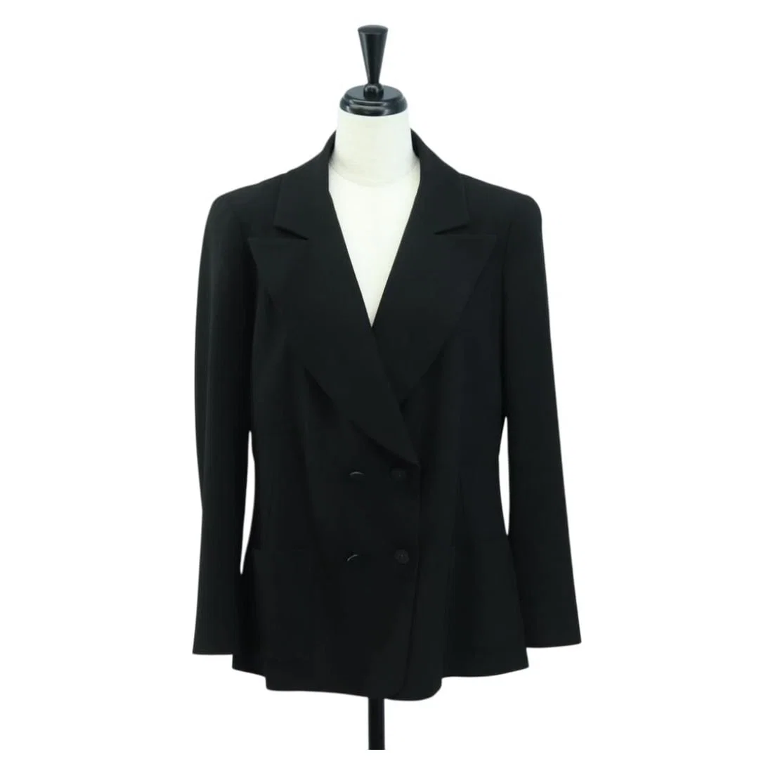 Black Rayon Women's Jacket by CHANEL with CC Logo
